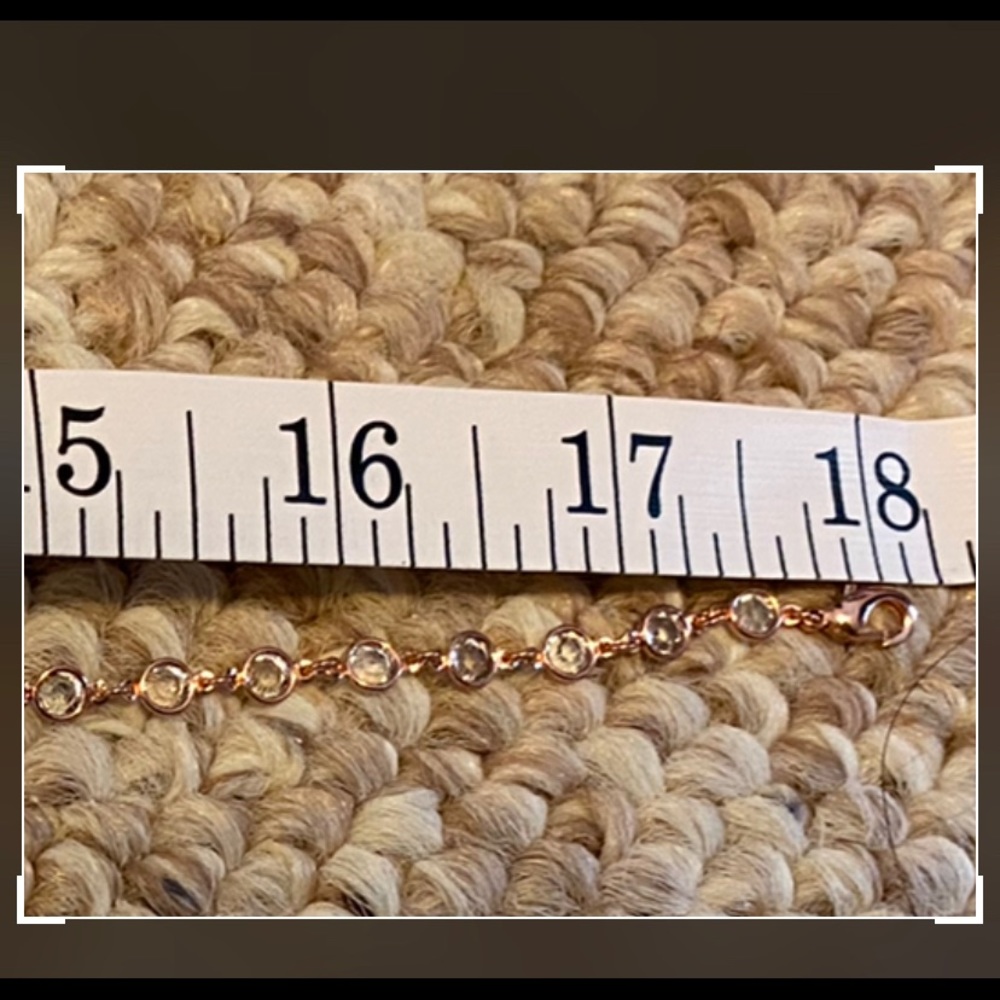 💎 New Chanelle SWAROVSKI Rose Gold Necklace - Picture 7 of 9